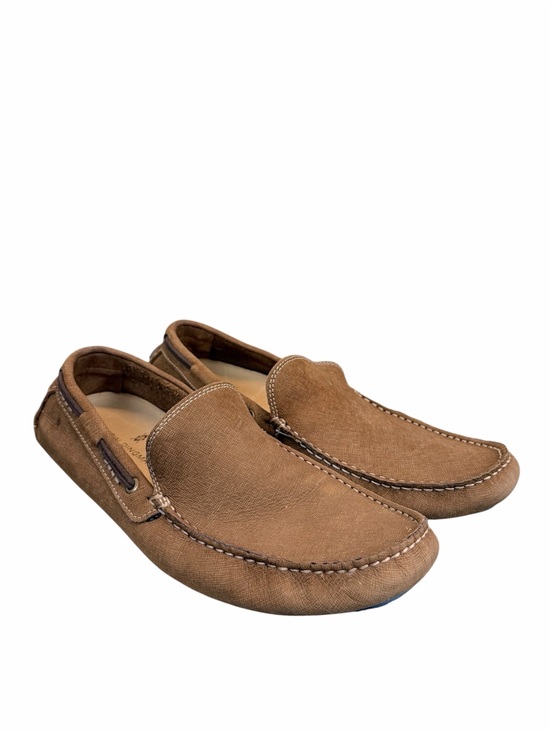 Martin Dingman Venetian Driving Loafers Brown Leather Slip On Shoes Mens 10
